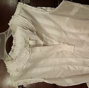 NWOT. Ann Taylor Loft embellished cotton blouse PL